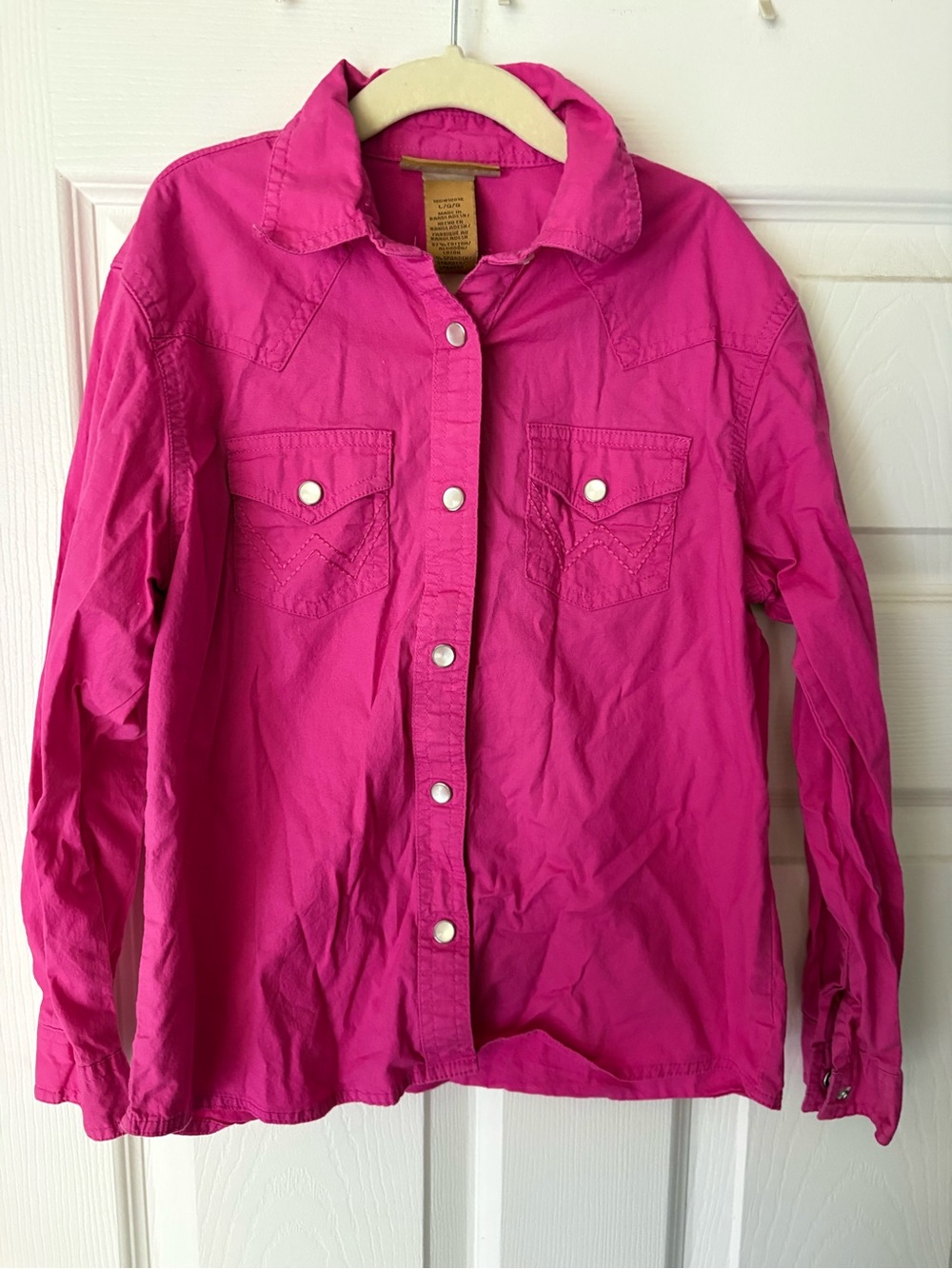 Girls pink Wrangler western shirt